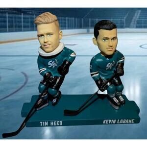 TIM HEED KEVIN LABANC 2 Bobbleheads San Jose Sharks SGA NIB FG BRAND NEW L@@K!!*